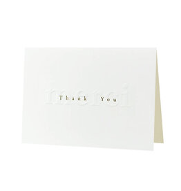 Oblation Papers & Press Merci Gilded Age Thank You Letterpress Card