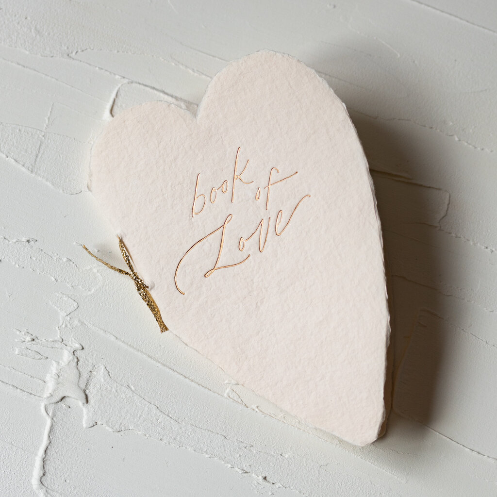 Oblation Papers & Press Book of Love Handmade Paper Heart Letterpress Book