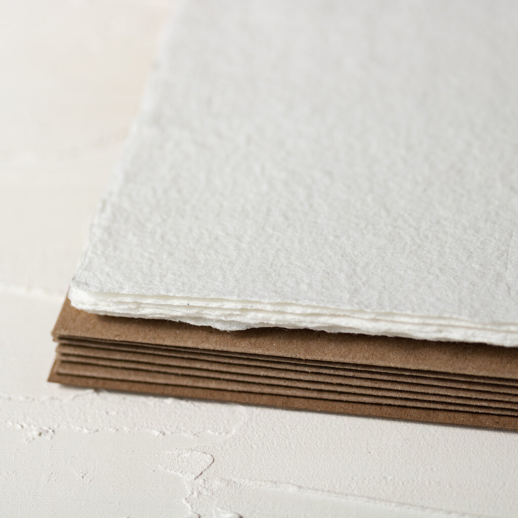 White Handmade Paper Sheet - oblation papers & press