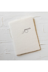 Oblation Papers & Press Cream Handmade Paper Letterpress Mini Guest Booklet