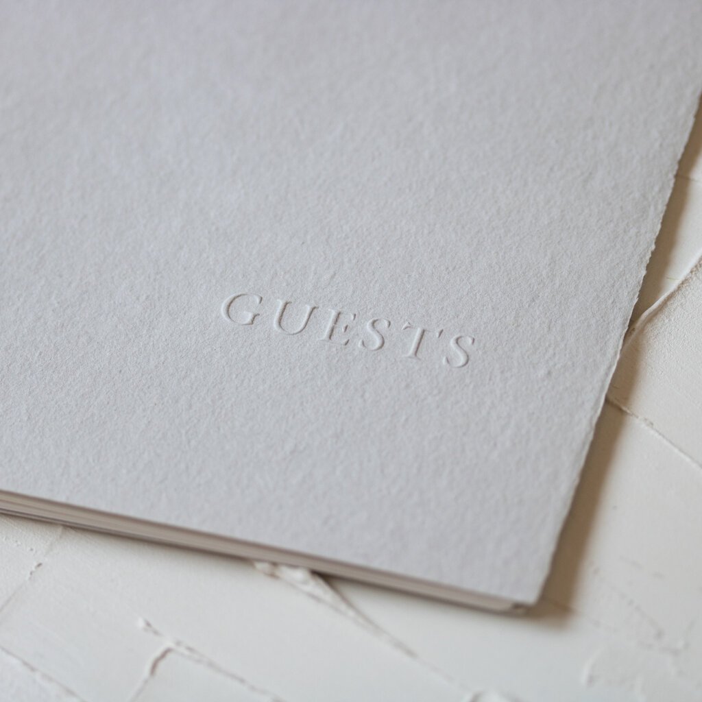 Oblation Papers & Press Stone Handmade Paper Letterpress Guest Book