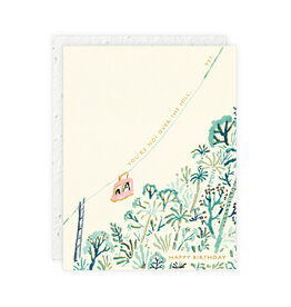 Seedlings Over the Hill Birthday Card