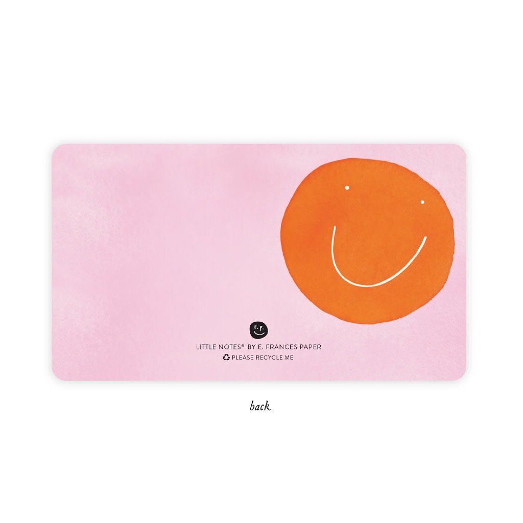 E. Frances Paper Orange Smiley Little Notes