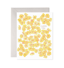 E. Frances Paper Yellow Flowers Thank You Card