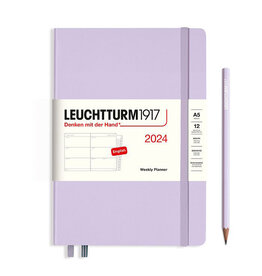 Leuchtturm 2024 A5 Weekly Hardcover Planner - Lilac
