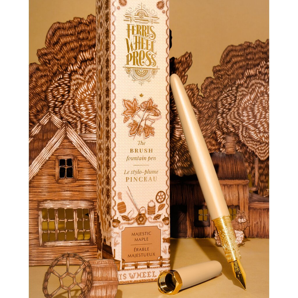 Ferris Wheel Press Majestic Maple Satin Brush Fountain Pen