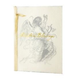 Oblation Papers & Press Christmas Blessings Angel Letterpress Card