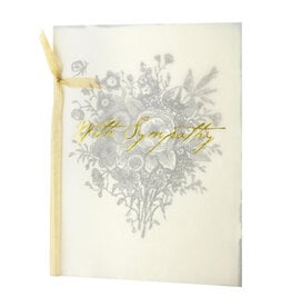 Oblation Papers & Press With Sympathy Bouquet Letterpress Card