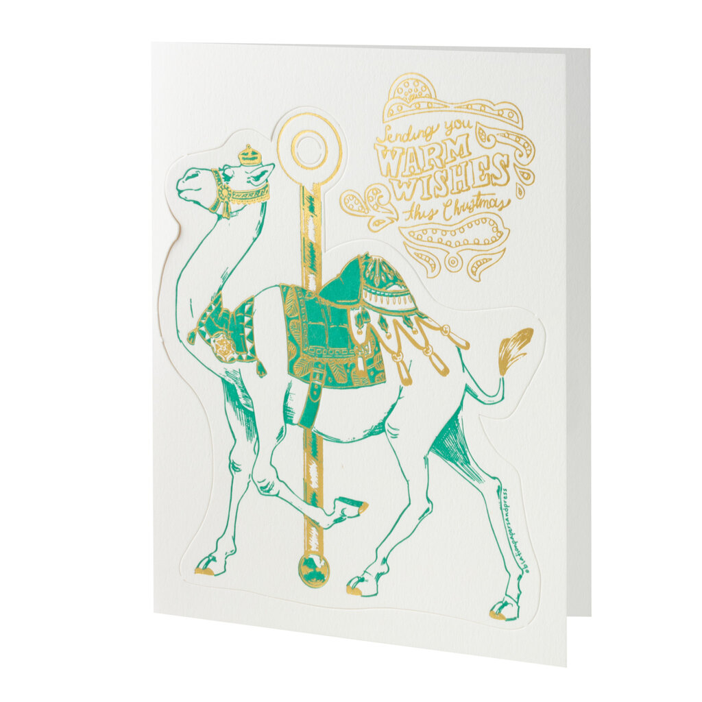 Oblation Papers & Press Christmas Carousel Ornament Letterpress Card