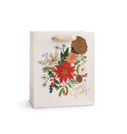 Rifle Paper Holiday Bouquet Medium Gift Bag