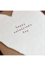 Oblation Papers & Press Happy Valentine's Day Greeted Heart Letterpress Card