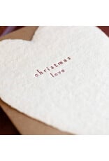 Oblation Papers & Press Christmas Love Greeted Heart Letterpress Card