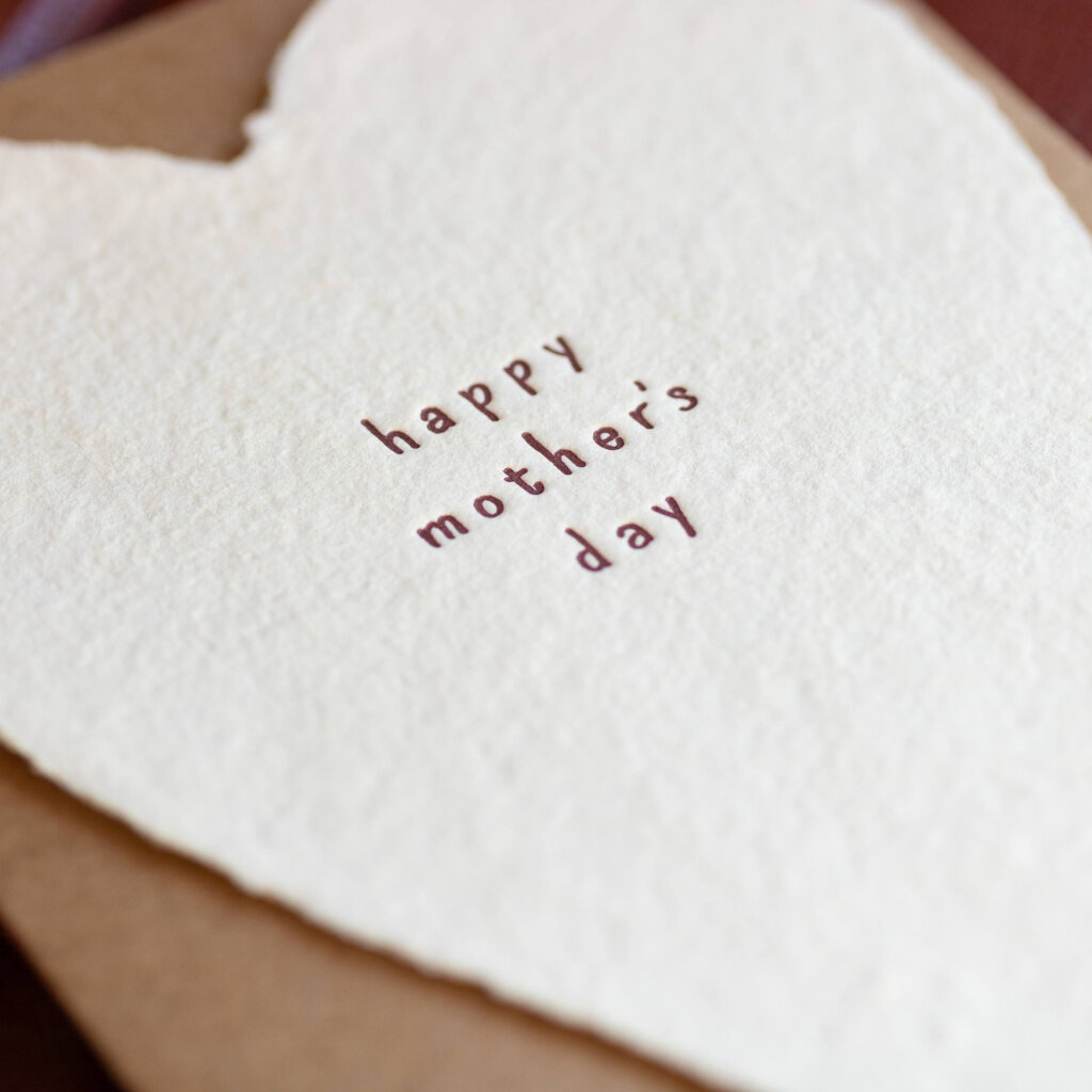 Oblation Papers & Press Happy Mother's Day Greeted Heart Letterpress Card