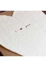 Oblation Papers & Press I (Heart) You Greeted Heart Letterpress Card