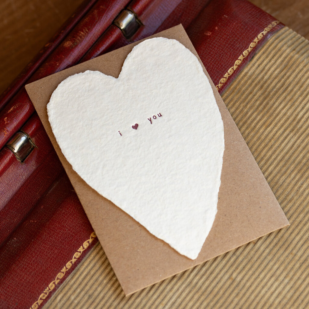 Oblation Papers & Press I (Heart) You Greeted Heart Letterpress Card