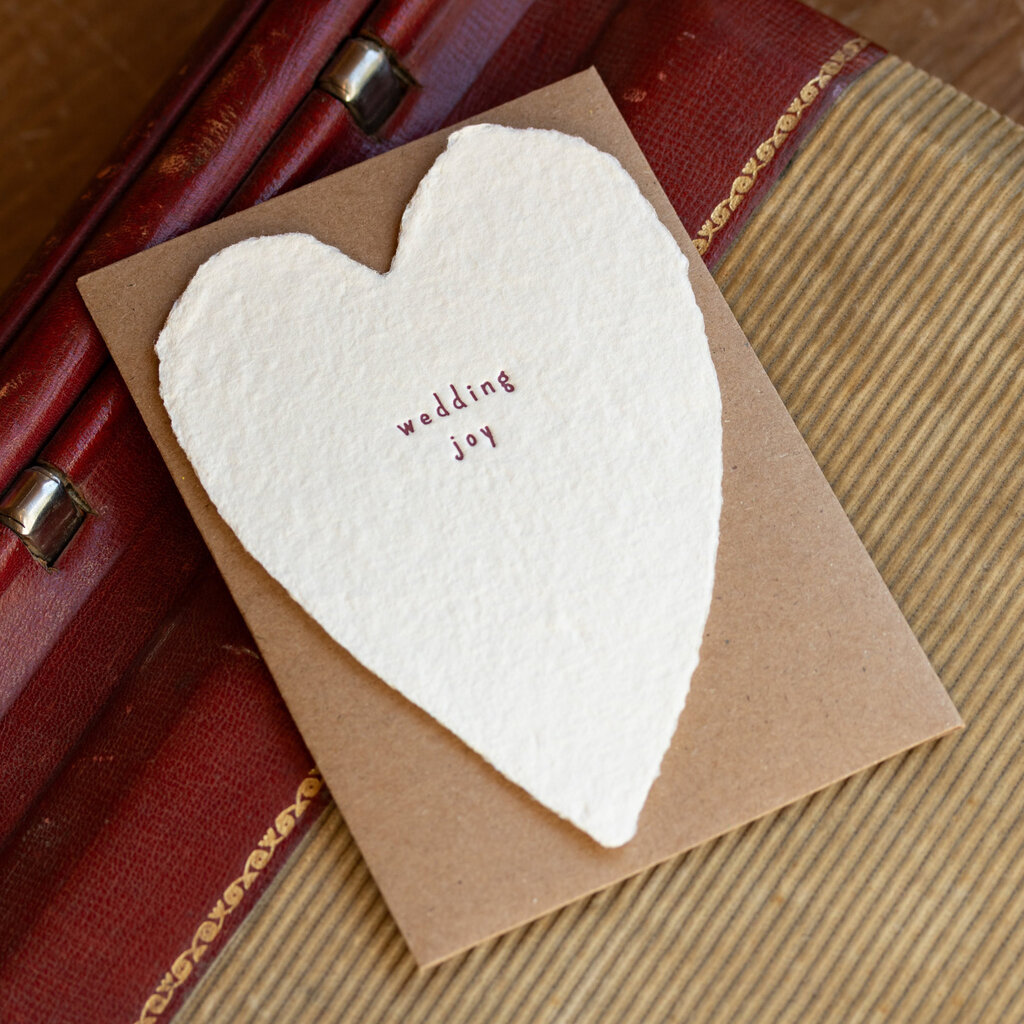 Oblation Papers & Press Wedding Joy Greeted Heart Letterpress Card