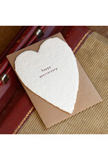 Oblation Papers & Press Happy Anniversary Greeted Heart Letterpress Card