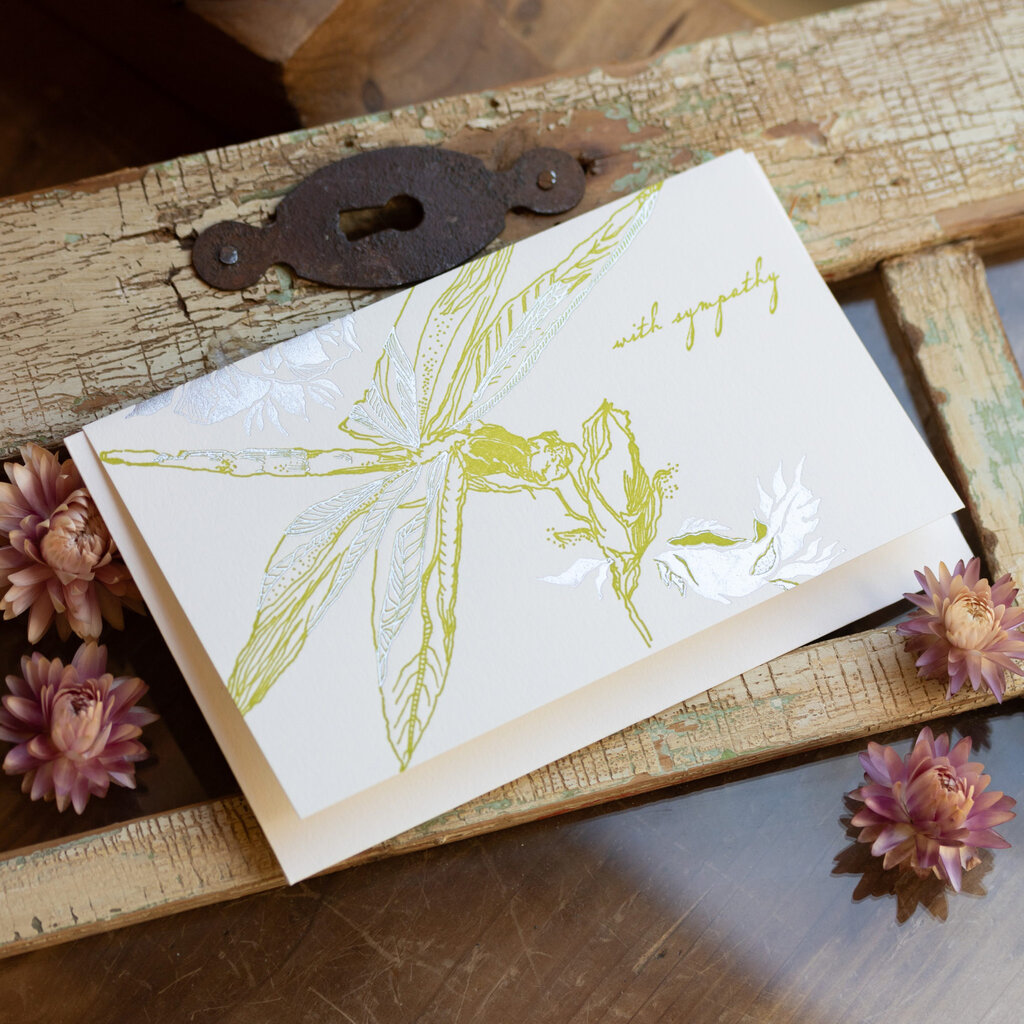 Oblation Papers & Press With Sympathy Menagerie Greeting Letterpress Card