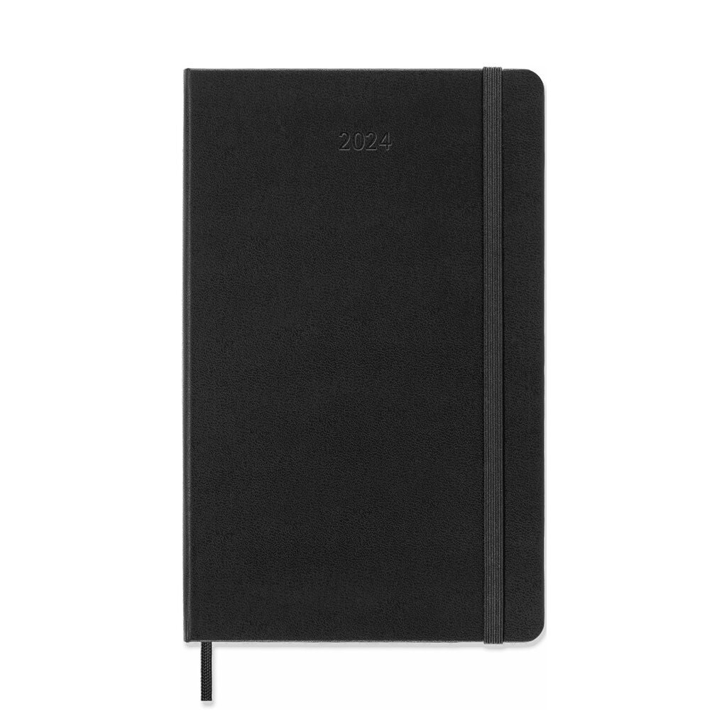 Moleskine 2024 Weekly Horizontal Hardcover Planner - Large Black