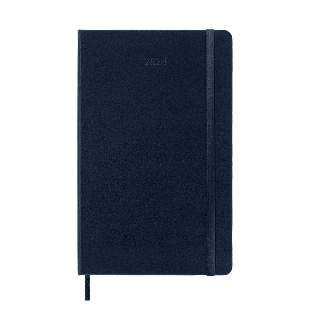 Moleskine 2024 Weekly Hardcover Planner Notebook - Large Navy