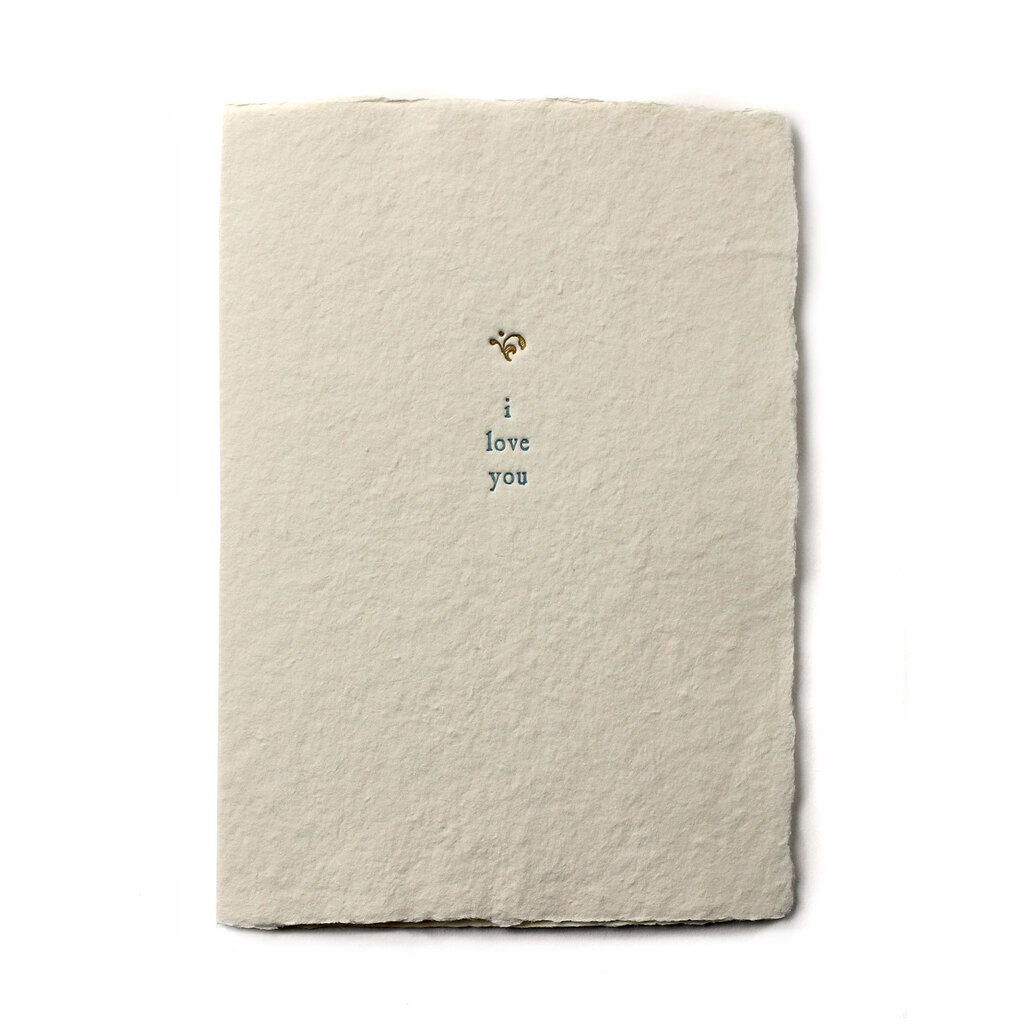 Oblation Papers & Press I Love You Small Salutation Letterpress Card