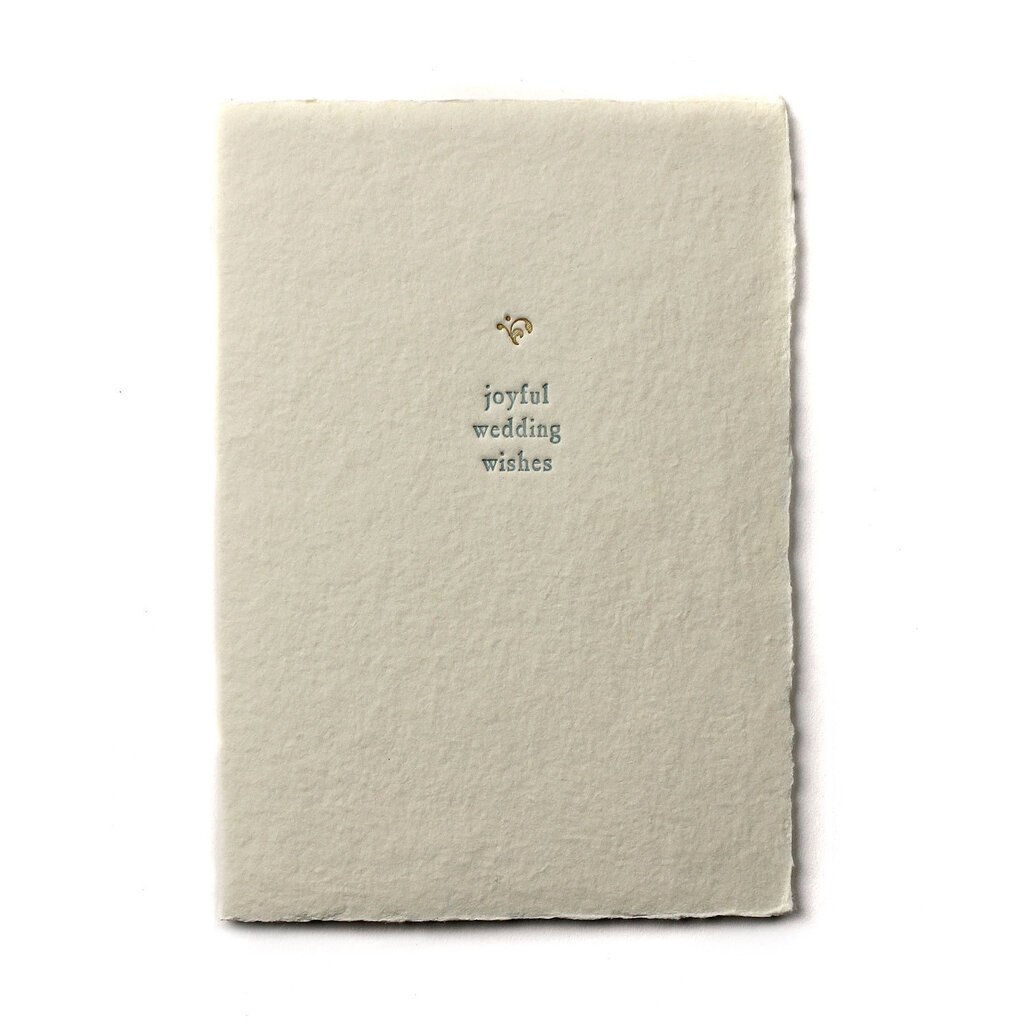 Oblation Papers & Press Joyful Wedding Wishes Small Salutation Letterpress Card