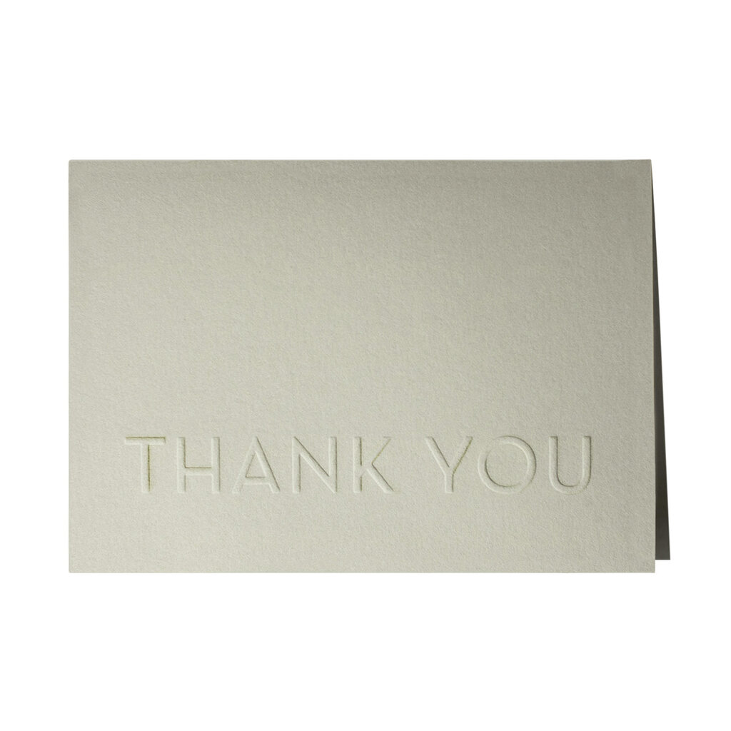 Oblation Papers & Press Embossed Thank You Letterpress Card