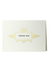 Oblation Papers & Press Ornate Gold Frame Thank You Letterpress Card