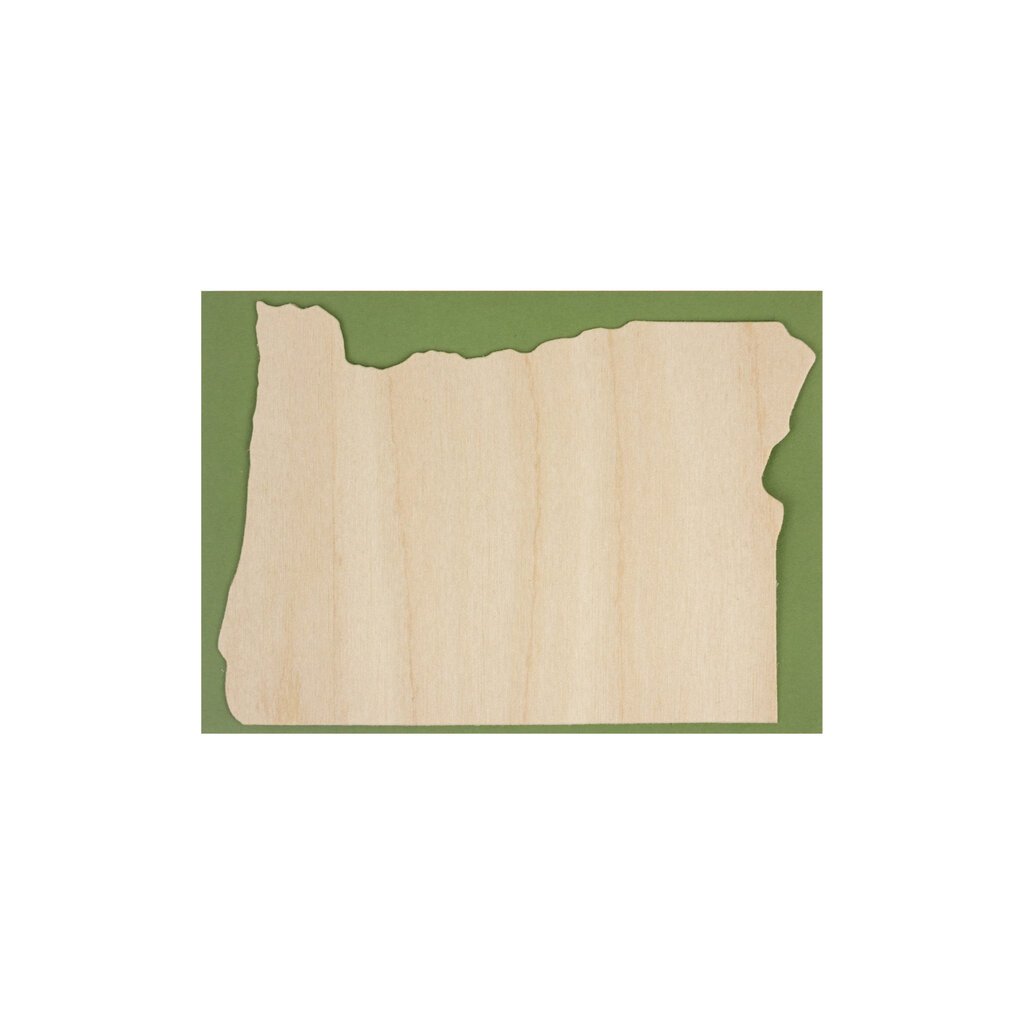 Oblation Papers & Press Die-Cut Birch Veneer Oregon Outline