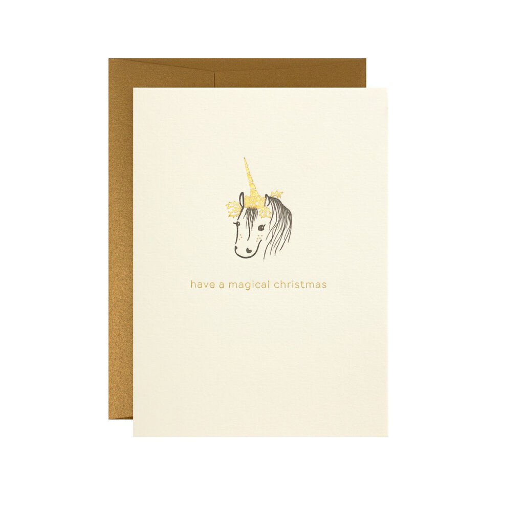 Oblation Papers & Press Magical Christmas Adorable Animal Letterpress Card