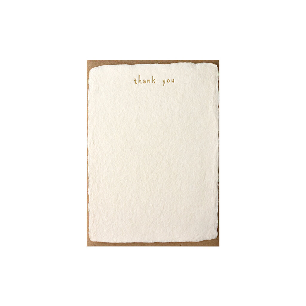 Oblation Papers & Press Thank You Handmade Paper Letterpress Deckled Note