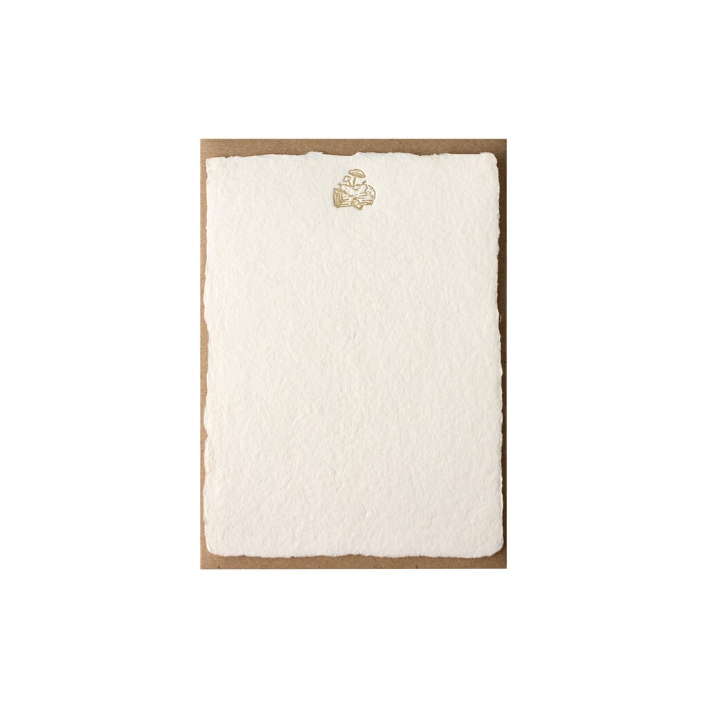 Oblation Papers & Press Mushroom Handmade Paper Deckled Letterpress Note