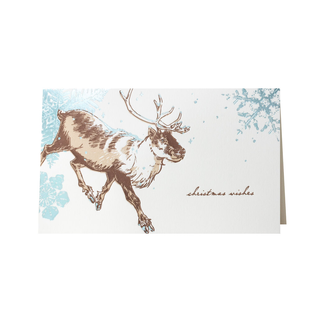 Oblation Papers & Press Christmas Wishes Menagerie Greeting Letterpress Card