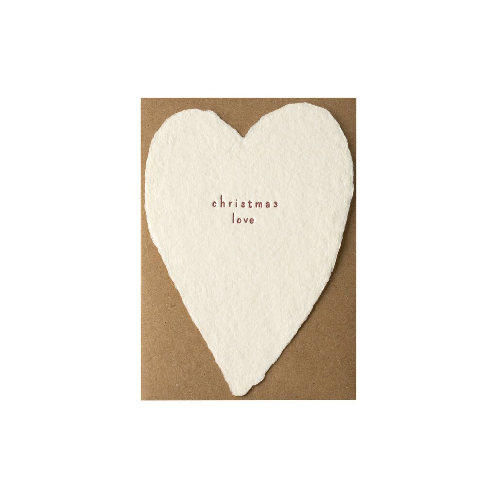 Oblation Papers & Press Christmas Love Greeted Heart Letterpress Card