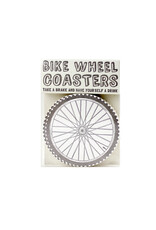 Hat + Wig + Glove Bike Wheel Letterpress Coasters