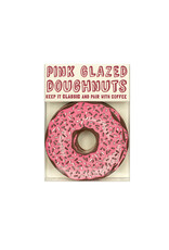Hat + Wig + Glove Pink Glazed Sprinkle Doughnut Letterpress Coasters