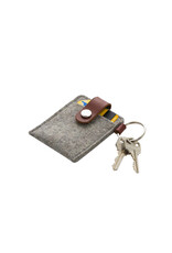 graf lantz Merino Wool Key Card Case - Granite