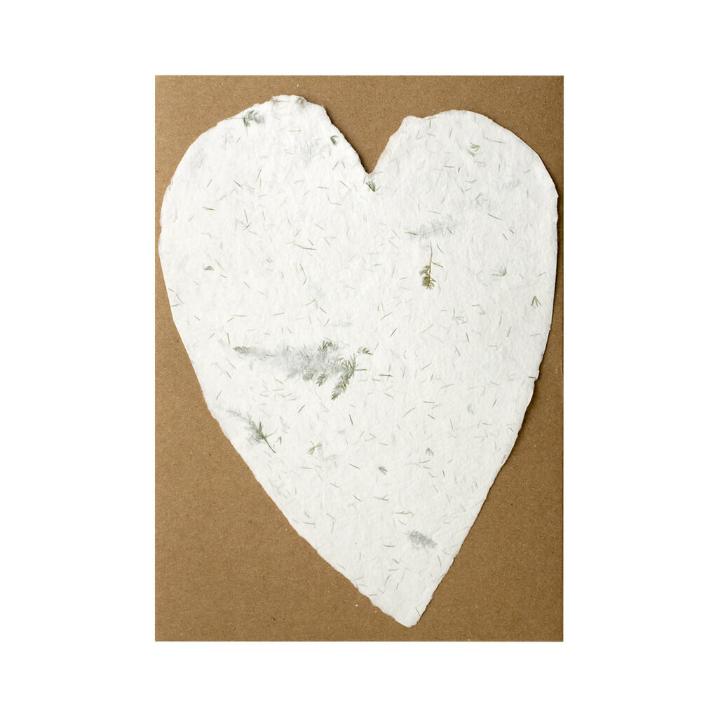 Oblation Papers & Press Large Fern Handmade Paper Heart