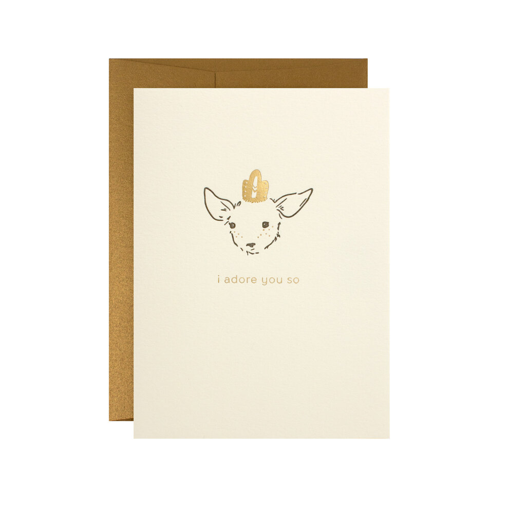 Oblation Papers & Press I Adore You So Adorable Animal Letterpress Card