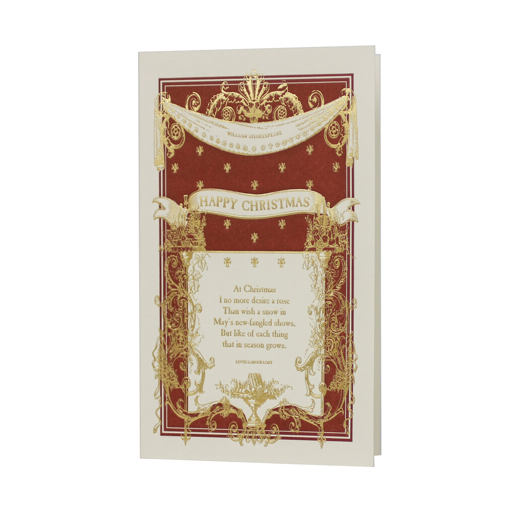 Happy Christmas Shakespeare English Literature Letterpress Card - oblation  papers & press