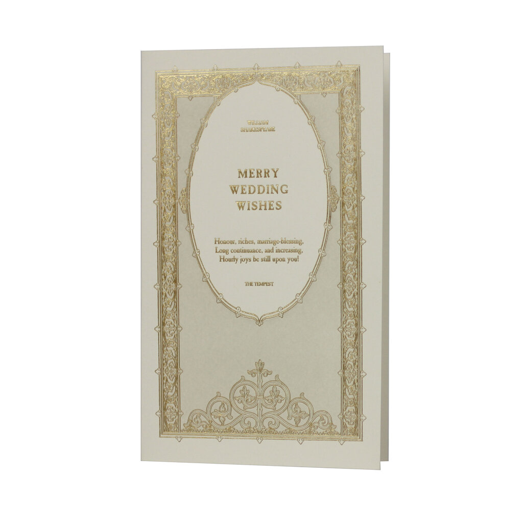 Oblation Papers & Press Wedding Wishes English Literature Letterpress Card