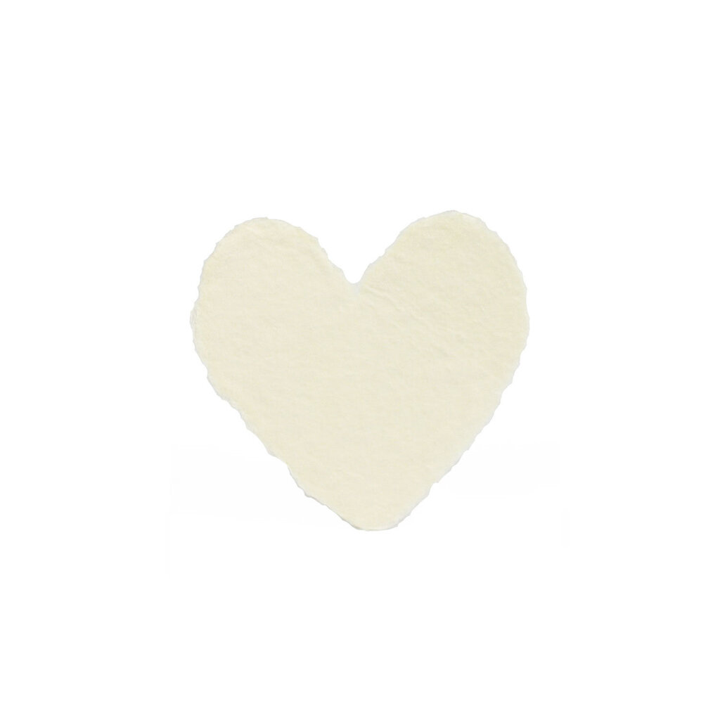 Oblation Papers & Press Petite Cream Handmade Paper Heart