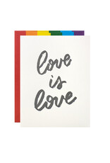 Ink Meets Paper Love is Love Pride Letterpress Card