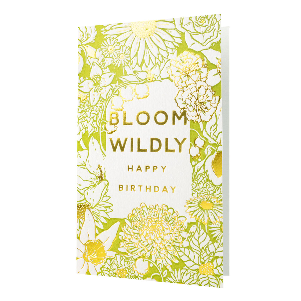 Oblation Papers & Press Birthday Flowers Notes in Bloom Letterpress Card