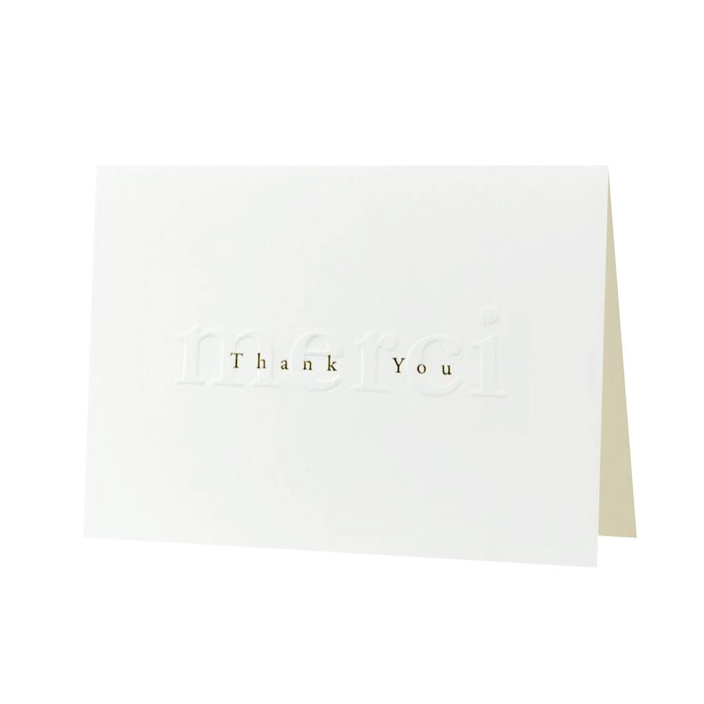 Oblation Papers & Press Merci Gilded Age Thank You Letterpress Card