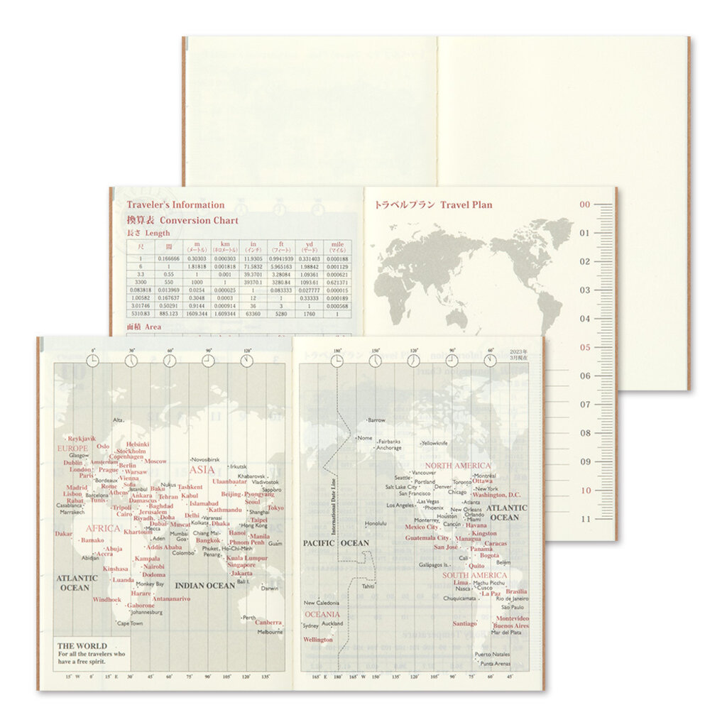 Traveler's Company Refill Monthly Passport 2024 Traveler's Notebook Diary