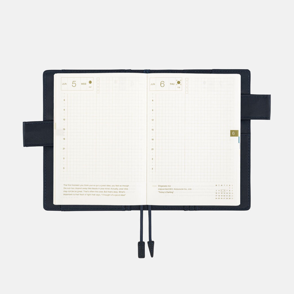 Hobonichi Colors: Navy A6 Hobonichi Techo [COVER ONLY]