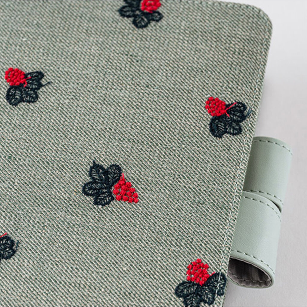 Hobonichi Mina Perhonen: Light Berry Green A5 Hobonichi Techo [COVER ONLY]