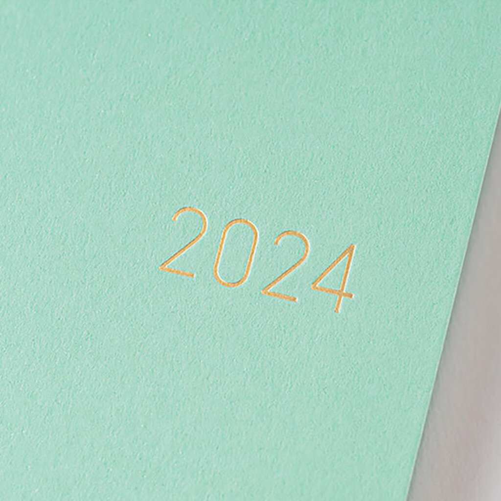 Hobonichi Paper Series: Pale Blue-Green Weeks 2024 Hobonichi Techo