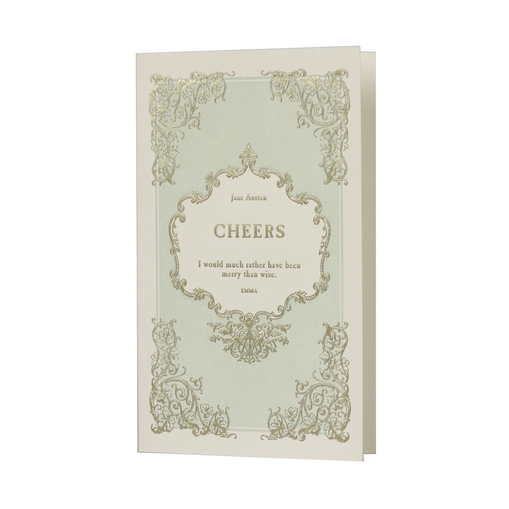 Oblation Papers & Press Cheers English Literature Letterpress Card